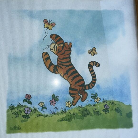 3 Framed 90s Disney Classic Winnie The Pooh Art Print SET Tigger Eeyore Michael - Picture 10 of 13